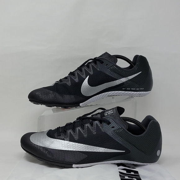 Nike Zoom Rival Sprint Track Shoes Black Silver Men\'s Size 12 DC8753-001 New main image 5